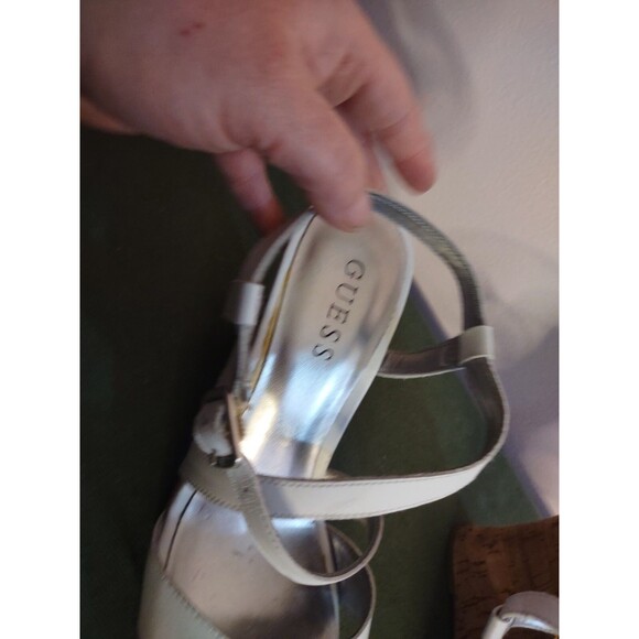 Guess Women's White Wedge Heel 8 Summer Cute - Picture 2 of 5